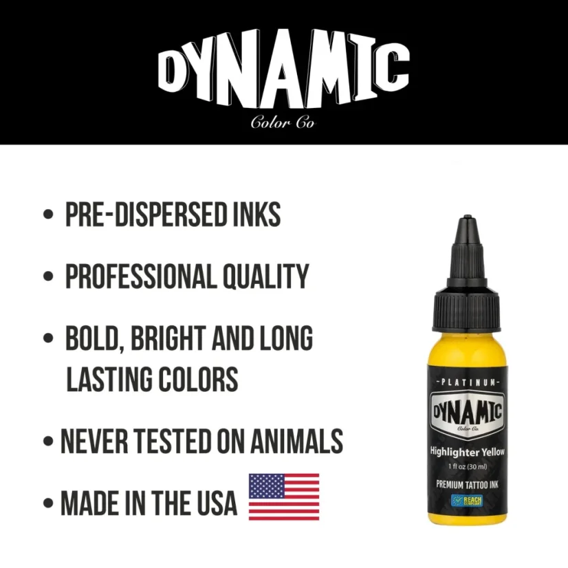 Dynamic Platinum 0 mlTattoo Ink Highlighter Yellow - 3