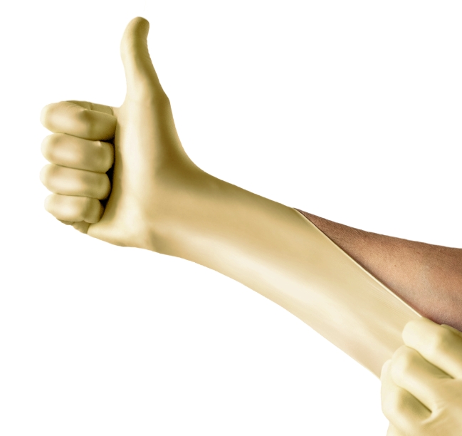 Nitrilové rukavice NITRIL SPARKLE 100 ks, nepudrované, perleťově zlaté, 4.0 g - Velikost: S