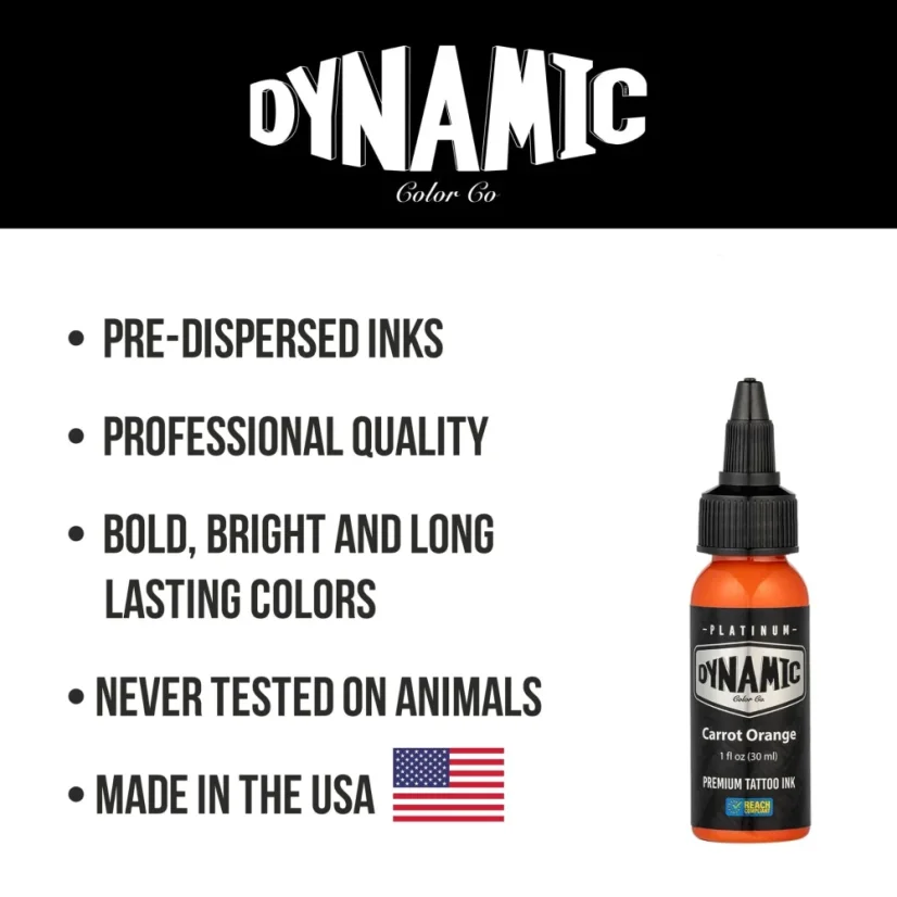 Dynamic Platinum Tattoo Ink Carrot Orange - 30 ml