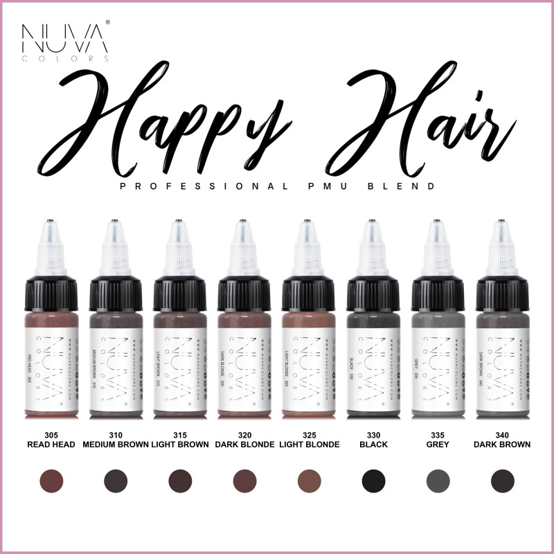 Nuva Colors - Pigment pro  mikropigmentaci pokožky hlavy  (SMP) - Varianty: Light Brown
