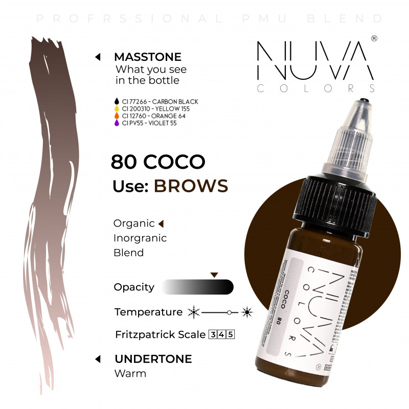 Nuva Colors - Pigmenty na obočí - Varianty: Soft Brown