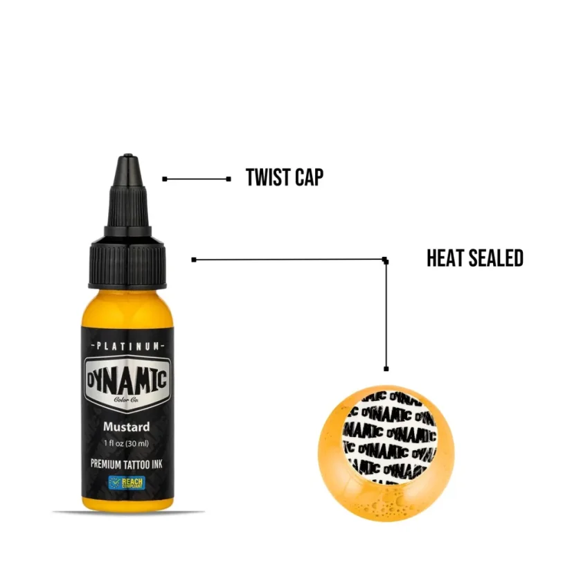 Dynamic Platinum Tattoo Ink Mustard Yellow  - 30 ml