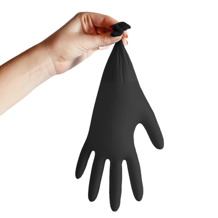 Vinylové rukavice VINYL PLUS 100 ks, nepudrované, černé, 5.0 g - Velikost: XL