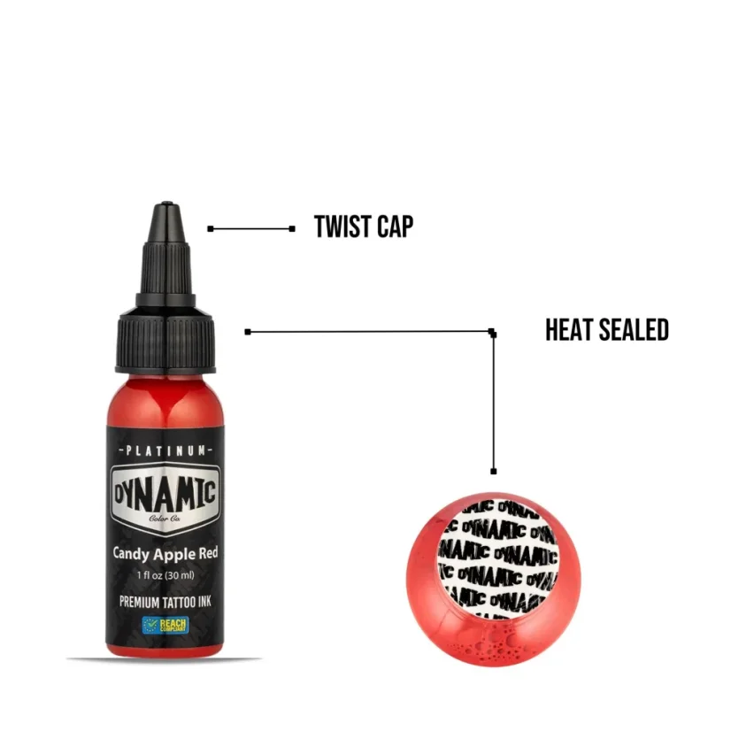 Dynamic Platinum Tattoo Ink Candy Apple Red - 30 ml