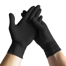 Vinylové rukavice VINYL PLUS 100 ks, nepudrované, černé, 5.0 g