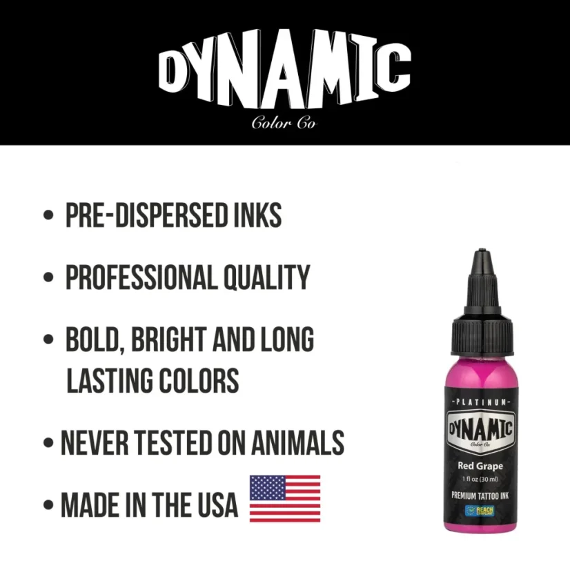 Dynamic Platinum Tattoo Ink Red Grape - 30 ml