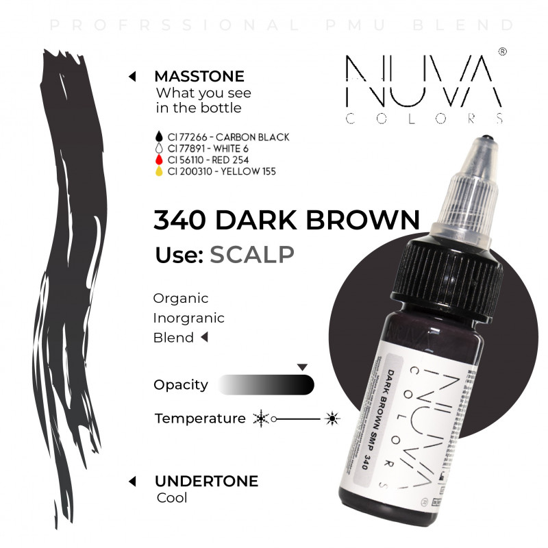 Nuva Colors - Pigment pro  mikropigmentaci pokožky hlavy  (SMP) - Varianty: Light Brown