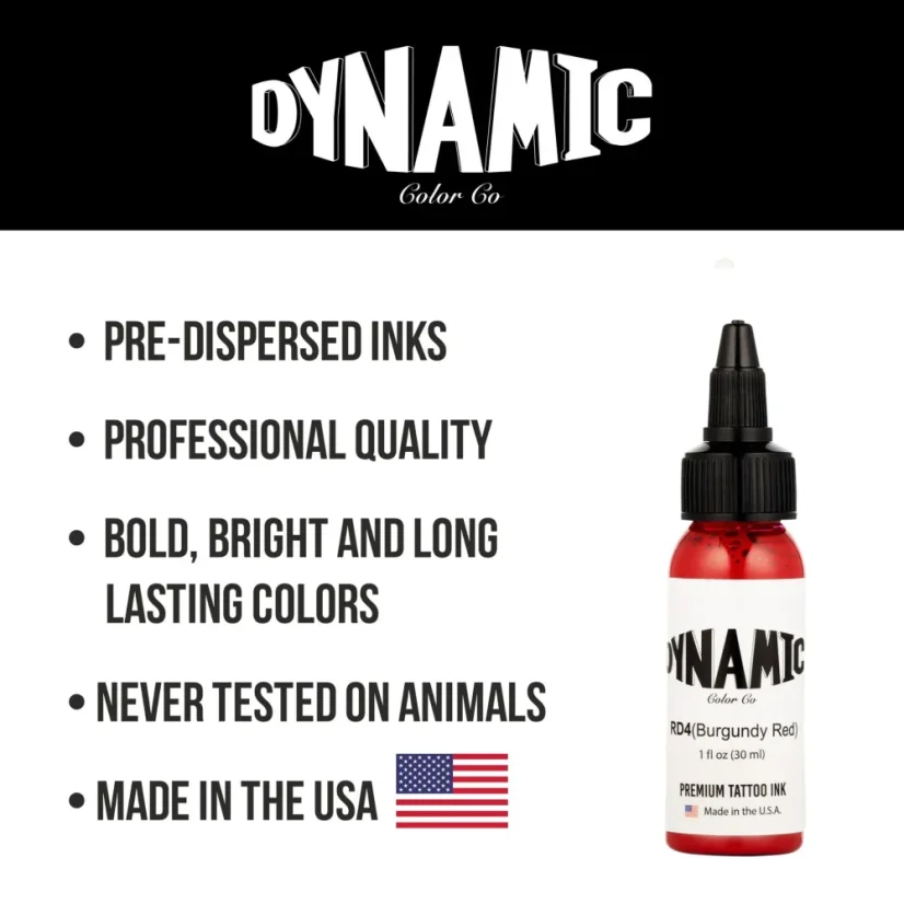 Dynamic Tattoo Ink Burgundy Red - 120 ml