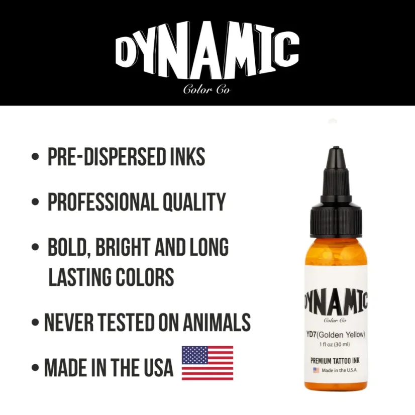 Dynamic Tattoo Ink Golden Yellow - 30 ml