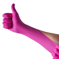 Nitrilové rukavice NITRIL IDEAL 100 ks, nepudrované, magenta, 3.5 g