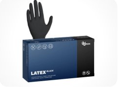 Latexové rukavice ESPEON LATEX BLACK 100 ks, nepudrované, černé, 5.8 g