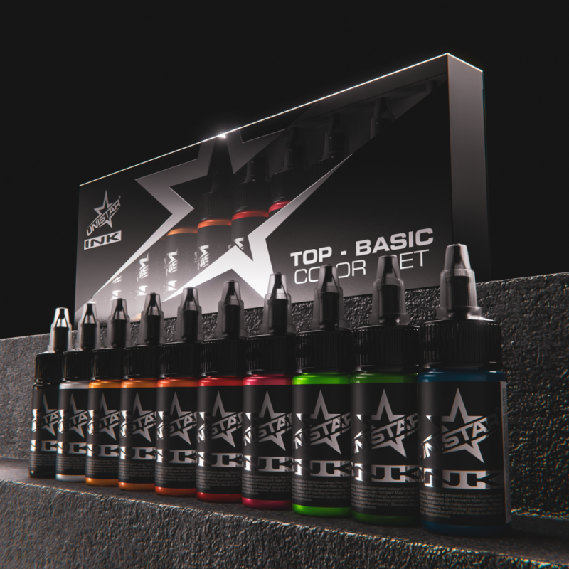 Unistar Ink Top Basic Color Set - 10x30 ml