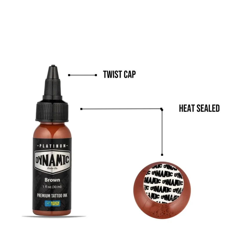Dynamic Platinum Tattoo Ink Brown - 30 ml