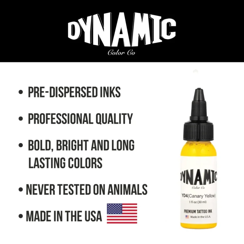 Dynamic Tattoo Ink Canary Yellow - 120 ml