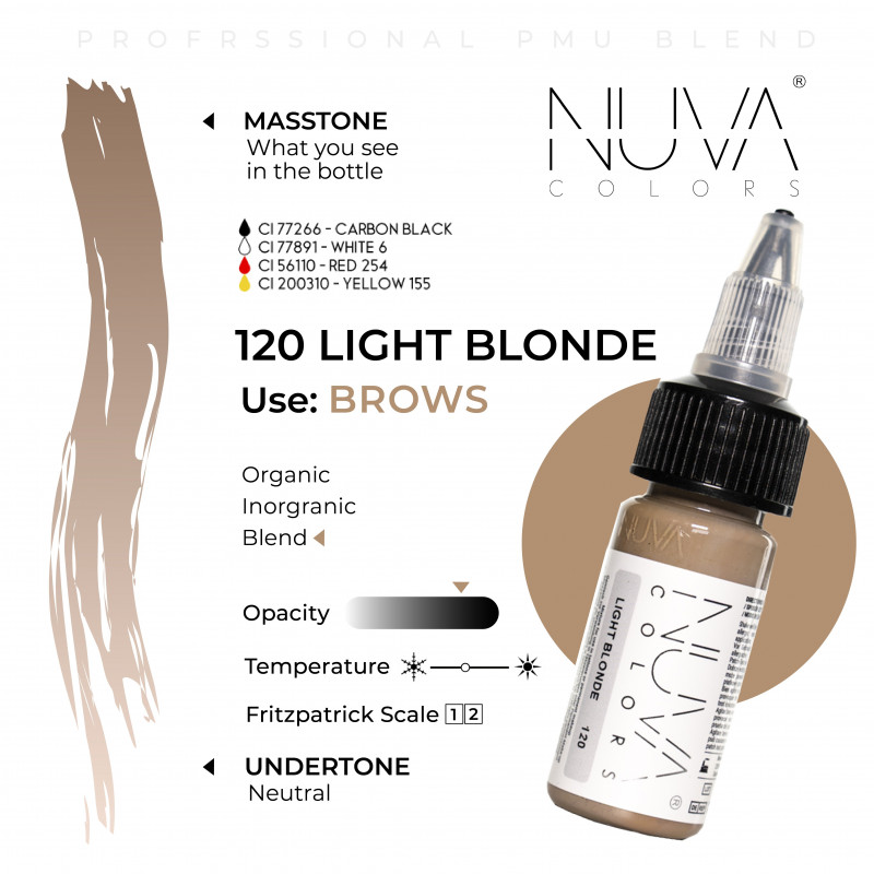 Nuva Colors - Pigmenty na obočí - Varianty: Soft Brown