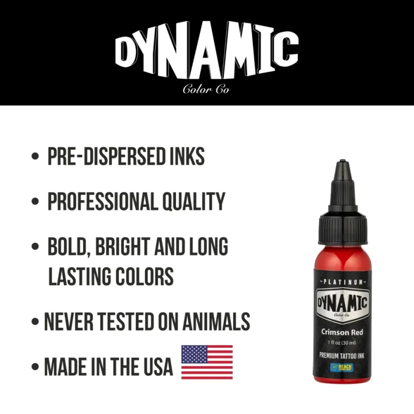 Dynamic Platinum Tattoo Ink Crimson Red - 30 ml
