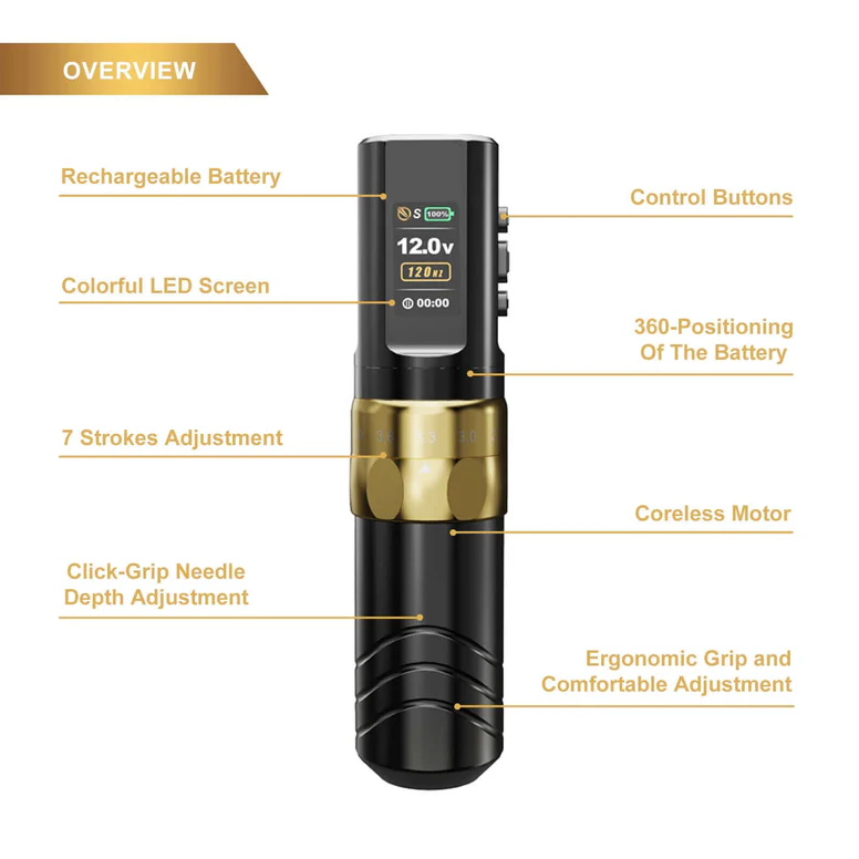 JCONLY Epoch R3 Wireless tattoo  Pen Machine