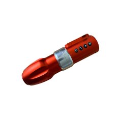 Adjustable Stroke Wireless Tattoo Pen Machine - Red&Silver