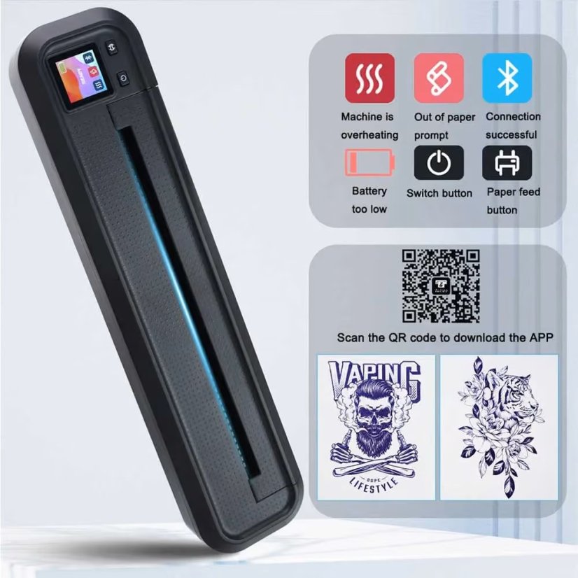Bluetooth Thermal Tattoo Stencil Printer