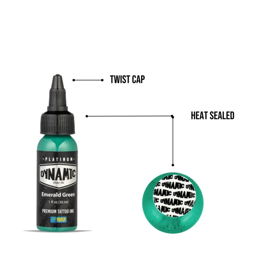 Dynamic Platinum Tattoo Ink Emerald Green - 30 ml