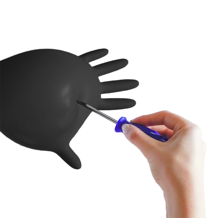 Vinylové rukavice VINYL PLUS 100 ks, nepudrované, černé, 5.0 g - Velikost: XL