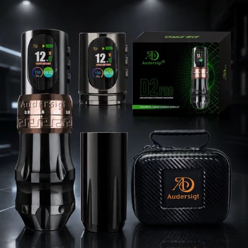 D2 Pro Adjustable Stroke Wireless Tattoo Pen Machine