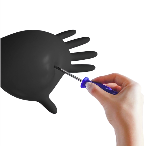 Latexové rukavice ESPEON LATEX BLACK 100 ks, nepudrované, černé, 5.8 g - Velikost: M